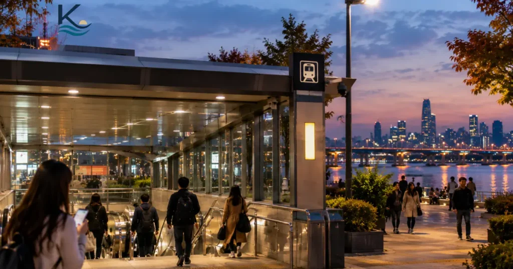Getting to Nodeul Island by Subway
